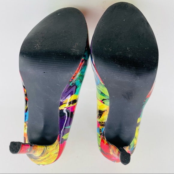 Steve Madden Nala Floral Print Platform Stiletto - Size 8 - Picture 9 of 13